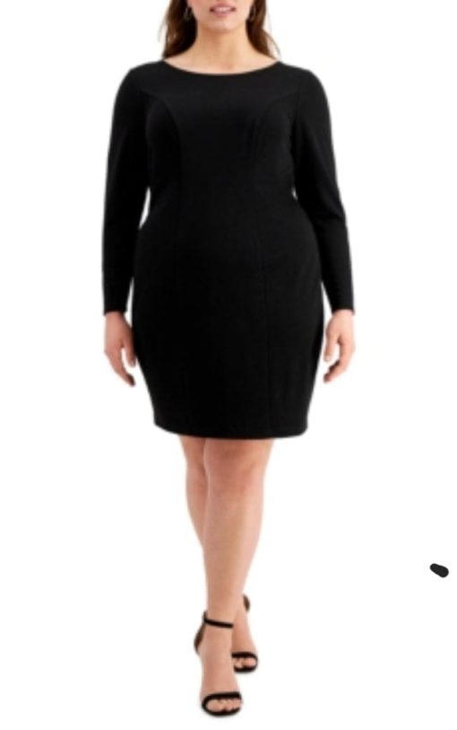 Calvin Klein Black Bodycon Dress - Plus Size Cocktail Dress