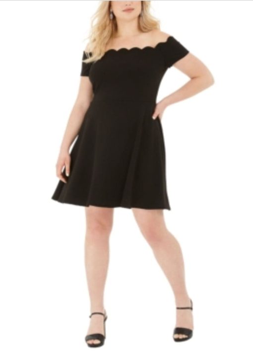 Hippie Rose Black Off-Shoulder Dress - Plus Size Party Dress