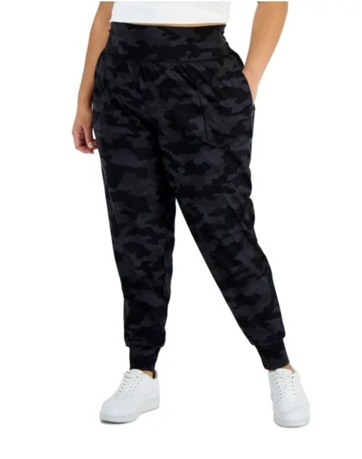 ID Ideology Women's Printed Jogger Pants Black Size M