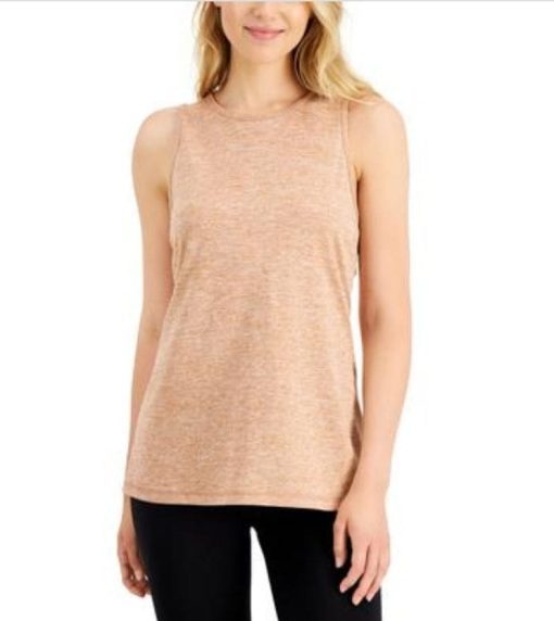 Ideology Women's Tank Top, Heathered Tan, Large, Workout Top