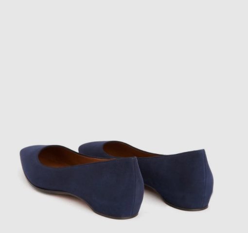 Aquatalia Marcella Suede Women's Shoes Navy - Image 2