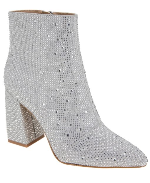 BCBGeneration Women's Briel Rhinestone Bootie - Silver 7