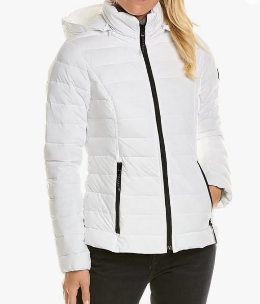 Nautica Women's Short Stretch Packable Jacket with Hood XL