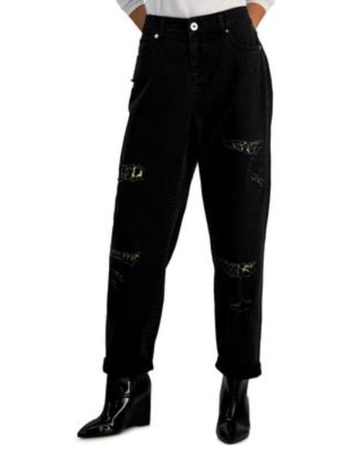 Inc Denim Womens Black Zippered Pocketed High Waist Jeans 829 - All