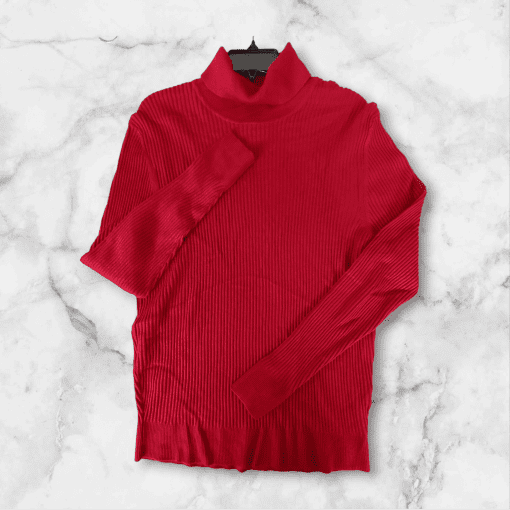 INC Red Turtleneck Sweater - Medium - Women's Knitwear