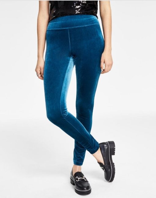 INC Teal Velvet Leggings - S - Women's Pants