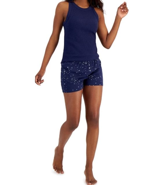 Jenni Navy Printed Pajama Set - Small - Women's Sleepwear