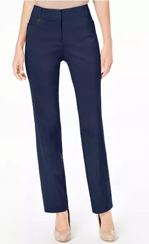 JM Collection Navy Straight Leg Pants 16S - Women's Dress Pants