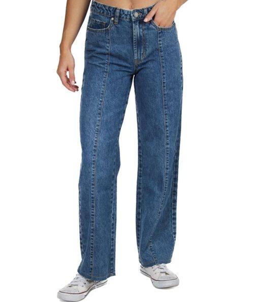 Juniors' Cotton Front-Seam Jeans 0