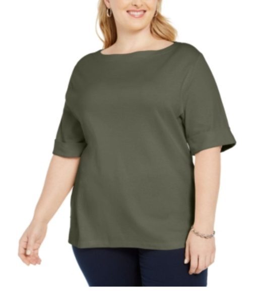 Karen Scott Plus Size Cotton T-Shirt SIZE2x