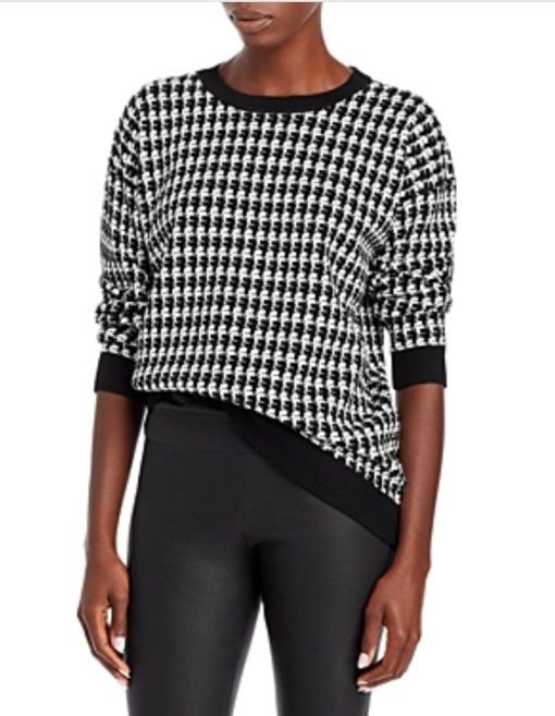 Karl Lagerfeld Paris Houndstooth Print Sweater S