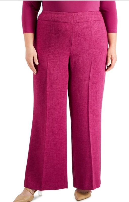 Kasper Plus Size Wide-Leg Pants 22W