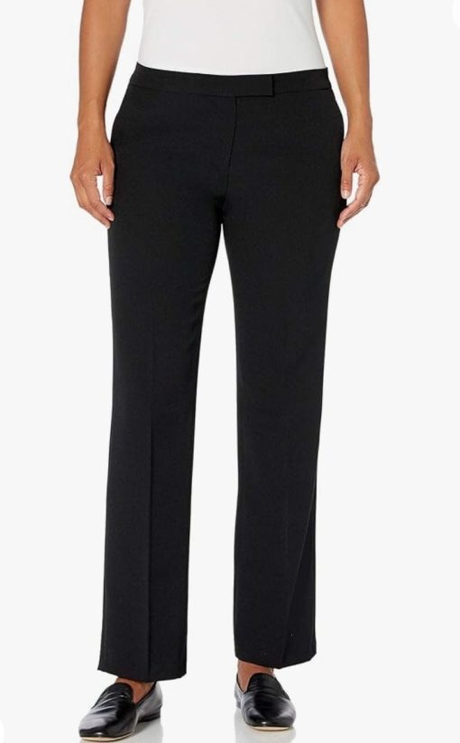 Kasper Womens Black Straight Leg Wear to Work Pants SIZE Size 18