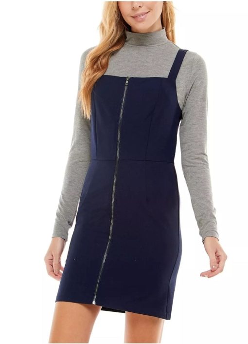 KINGSTON GREY Navy Mini Dress - Women's XL - Zippered Sundress