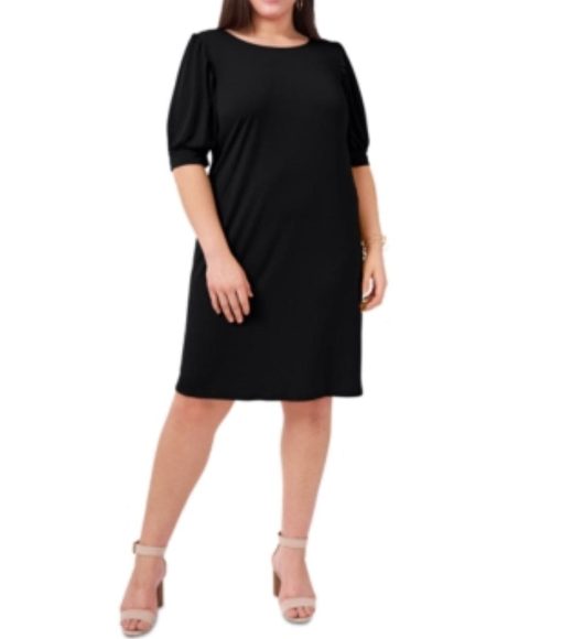 MSK Women Womens Plus Puff Sleeve Knee-Length Sheath Dress SIZE1X