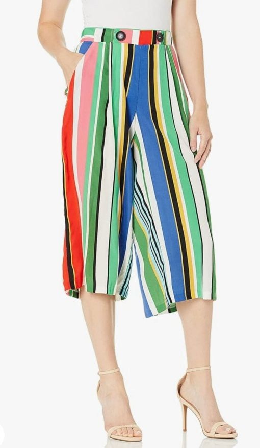 MSK Women's Cropped Stripe Pant M