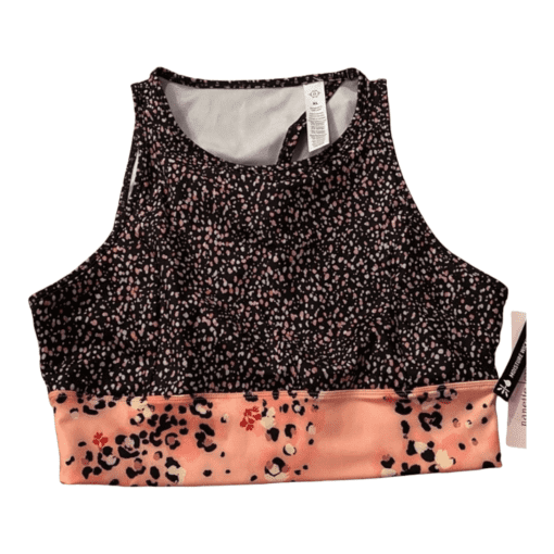 Nanette Lenore Black Pink Sports Bra XL Workout Top