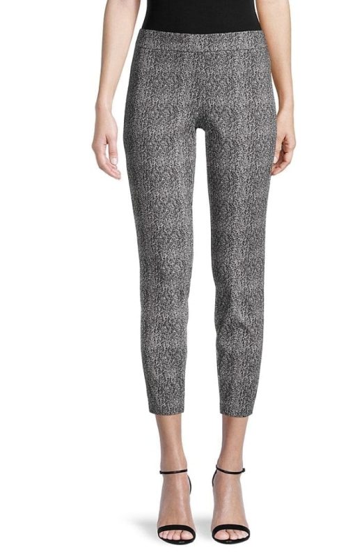 NANETTE Nanette Lepore Women's Textured Stretch Pants - Cannoli Black - Size XS