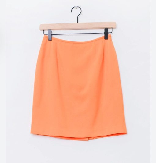 Neon Orange Mini Skirt Petite US M