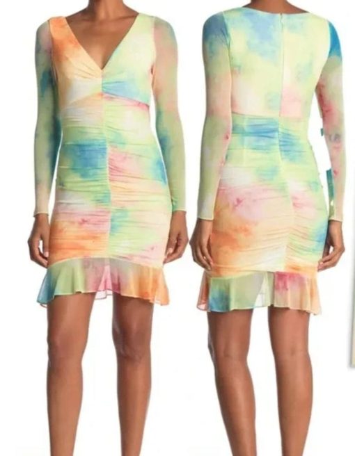 NWOT Sage Collective tie dye mesh dress 4