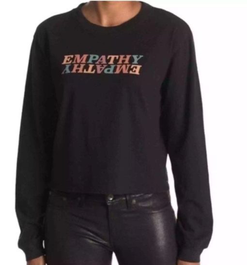 ABOUND Black Empathy Graphic Long Sleeve Top - XS - Women's Tee