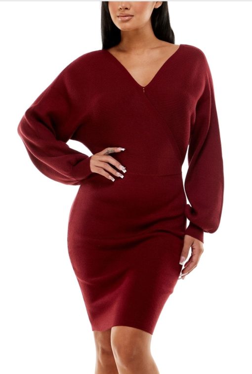 Planet Gold  Womens Knit MIDI Sweaterdress XL