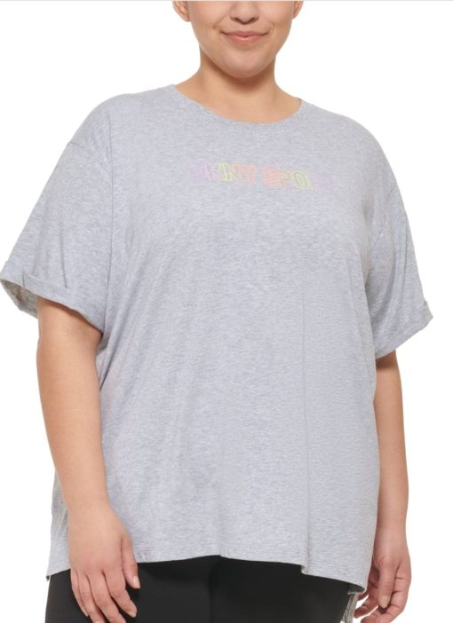 Plus Size DKNY Sport Ombre Logo Tee