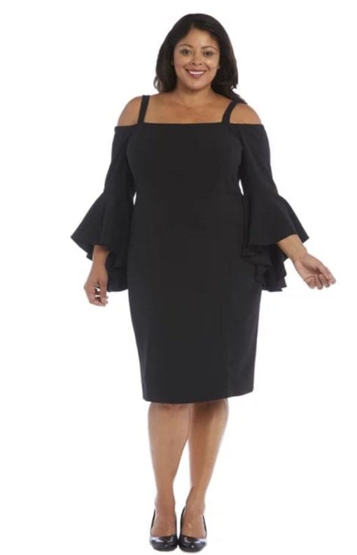 R&M Richards Off the Shoulder Cocktail Dress with Removable Straps - Plus SIZE20w