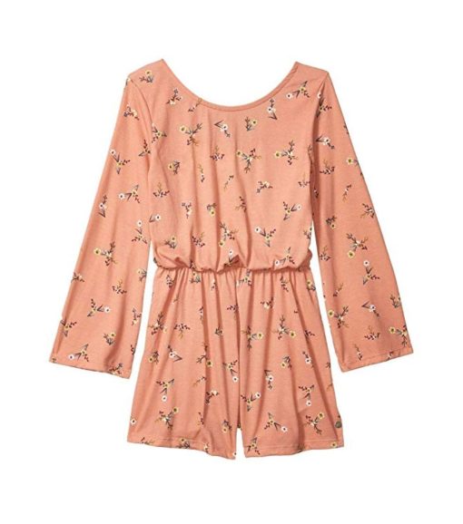 Roxy Floral Romper Girls 7-16 Peach Jumpsuit Outfit