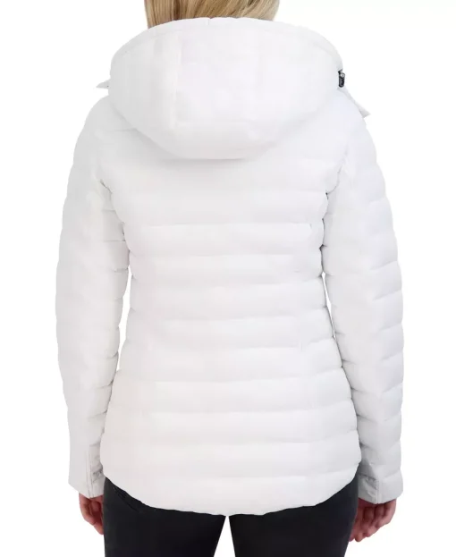 Nautica Stretch Hooded Puffer Coat S - Image 2