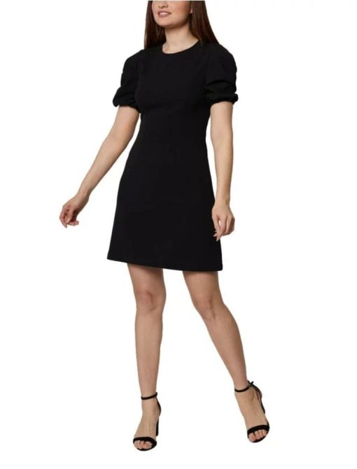 Sage

Sage Collective Crew Neck Short Puff Sleeve Hidden Zipper Back Scuba Crepe Dress-BLACK 10P