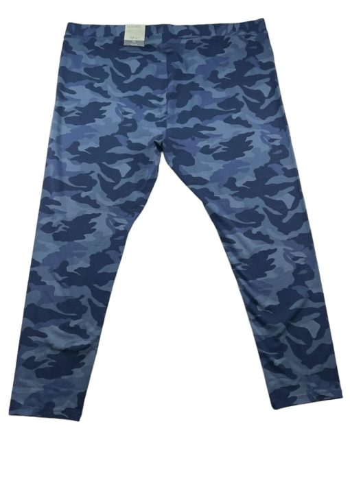 Style & Co Plus Size Basic Printed Leggings, Camo Blue SIZE0X