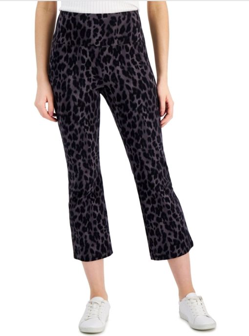 Style & Co Leopard Print Crop Pants - Gray - XL - Women's Pants