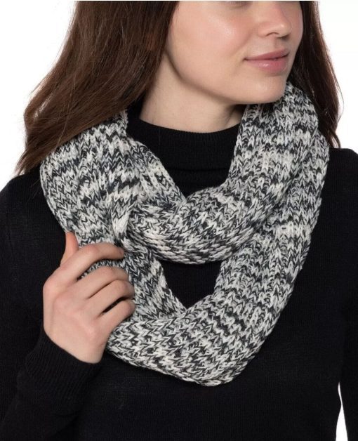 Style & Co. Space Dye Infinity Scarf - Gray/Black, One Size, Women's Scarves