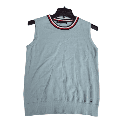 Tommy Hilfiger Blue Sleeveless Sweater Top - Small - Tank Top