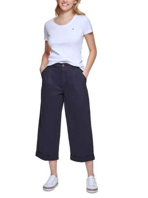 Tommy Hilfiger Wide-Leg Chino Pants 8