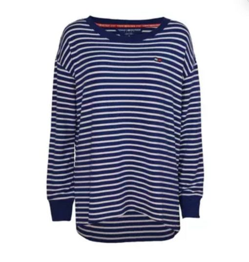 Tommy Hilfiger Women's Crew Stripe Sweatshirt Large