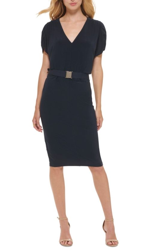 Tommy Hilfiger Womens Work MIDI Sheath Dress 16