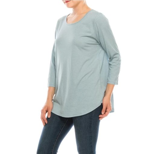 Urban Diction Blue 3/4 Sleeve Tunic Top - Size L - Women's Shirts