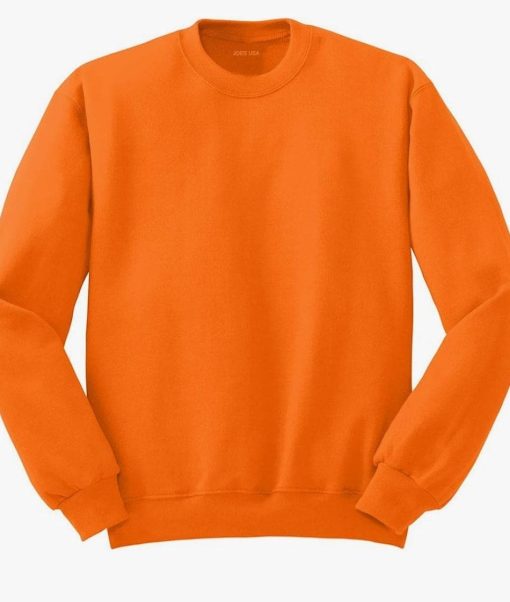 JOES USA Orange Crewneck Sweatshirt XL - Men's Fleece Pullover