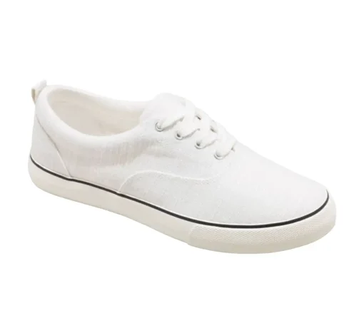 Molly White Lace-Up Sneakers – Unisex Casual Shoes for Men & Women – Universal Thread