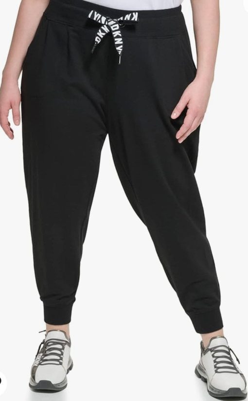 DKNY Plus Black Jogger Pants - Women's 3X - Sweatpants