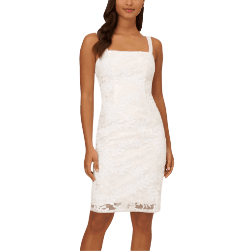 Adrianna Papell White Lace Bodycon Dress - Size 8 - Cocktail Dress