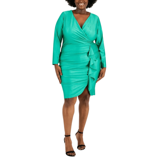 B.DHRLIN Womens Party Cocktail Sheath Dress GREEN 14W