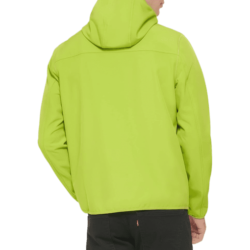 Guess Men's Neon Green Softshell Hooded Jacket - Size M - Image 2