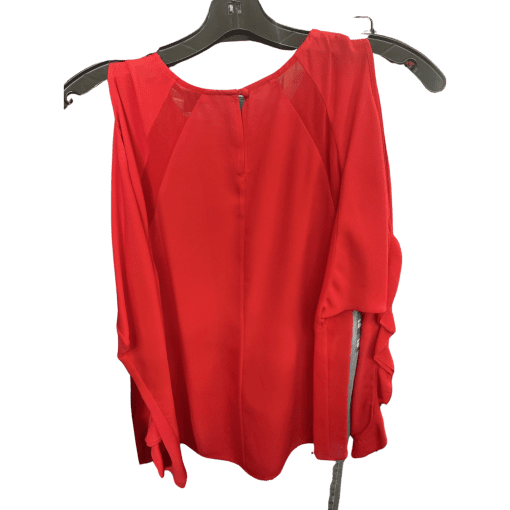 Chelsea and Walker Ruffle Sleeve Top Red 2