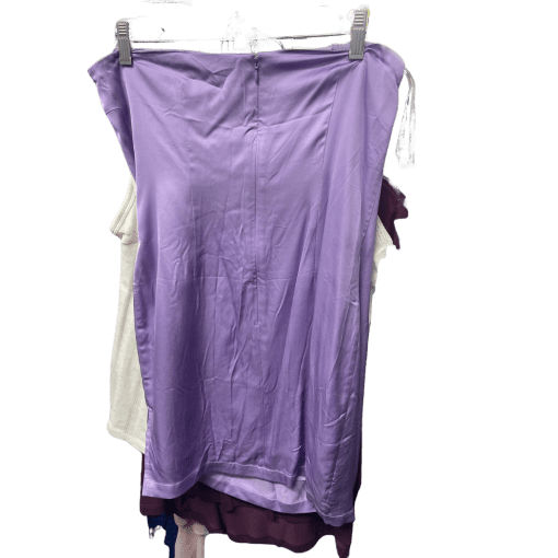 Kourt Purple Satin Mini Skirt - Size S - Party Wear