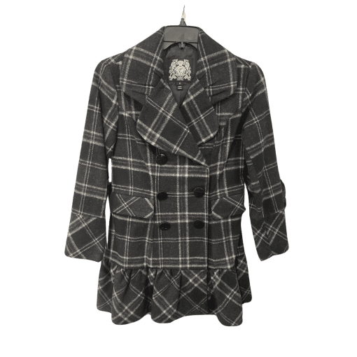 APT 9 Plaid Coat Small Gray Women's Winter Jacket