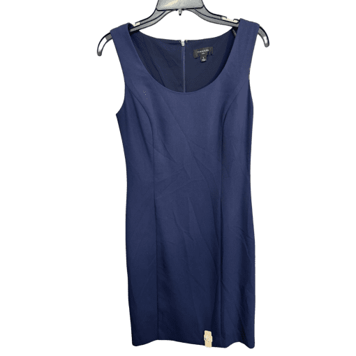 Tahari ASL Navy Sleeveless Dress Size 4 - Work Dress