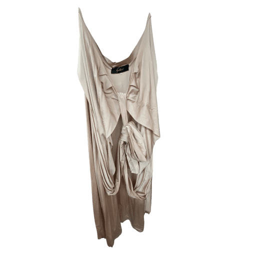 Simply Beige Satin Dress - Size L - Women's Cocktail Dress